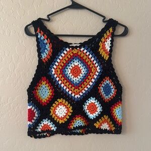 NWOT Altar'd State Multicolor Crochet Tank Top